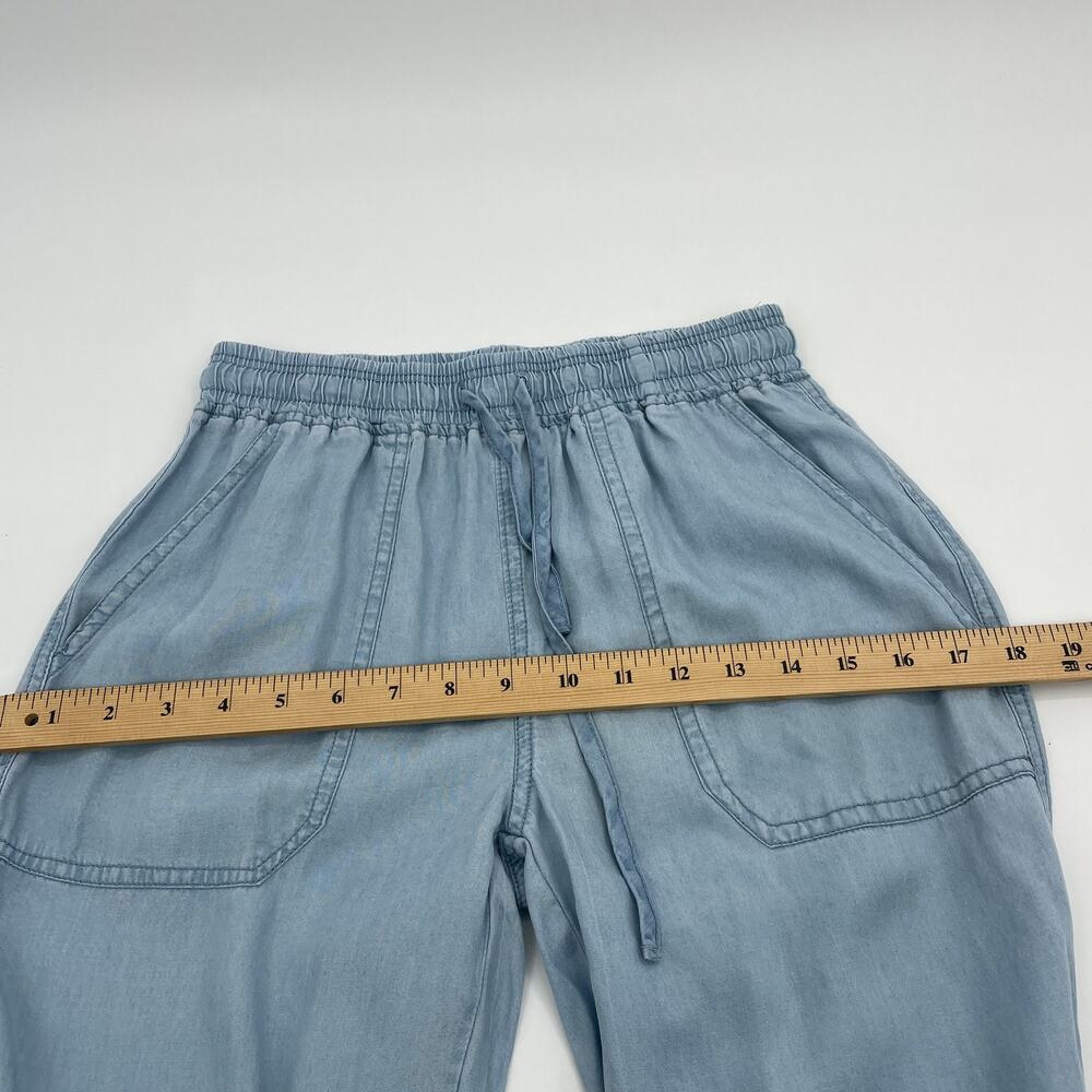 New THREAD & SUPPLY Casual Pant Women's Size XS Chambray Ruched Jogger High Rise - Picture 8 of 10